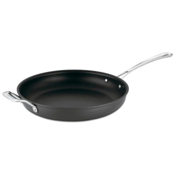 ectqk9t50h500b_0-1 jpg - Frigideira Anodizada de 30 cm com Alça Auxiliar, Compatível com Fogão a Gás e Elétrico, Cuisinart Chef s Classic 6422 30HP1, Preta