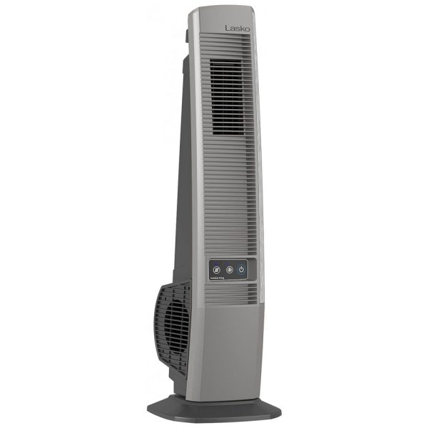 ectqkj5rmt180b_0 jpg - Ventilador de Torre Oscilante para Pátios e Varandas, 4 Velocidades, 110V 392W, Lasko, Cinza