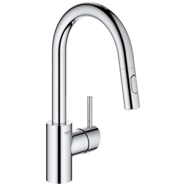 ectqkl9q21q70b_0 jpg - Torneira Cozinha com Pulverizador de Dupla Função e Fácil Instalação, Acabamento StarLight, GROHE 31479001