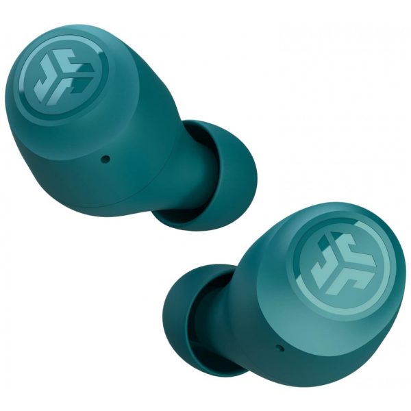 ectqlfhd4nh90b_0 jpg - Fones de Ouvido Bluetooth com Estojo de Carregamento e Resistência ao Suor IPX4, JLab Go Air Pop, Azul Petróleo