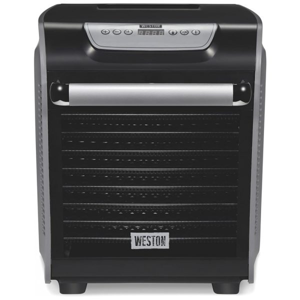 ectqmqvldf5b0b_0 jpg - Desidratador de Alimentos com Controle Digital de Temperatura e 10 Bandejas, 900W, Weston, Preto