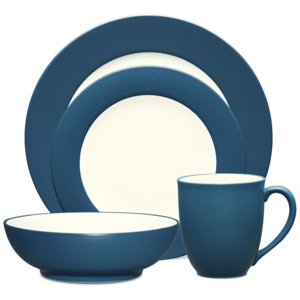 ectqmur4yr100b_0 jpg - Aparelho de Jantar de Cerâmica Clássica e Durável para o Dia a Dia com 4 Peças, Formato Redondo e Material de Cerâmica, Noritake 8484 04X, Azul