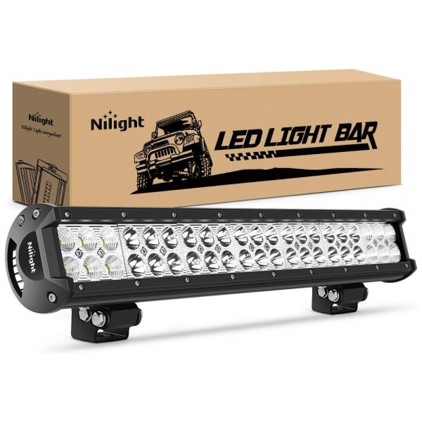 ectqmvf74ew00b_0 jpg - Barra LED Off Road à Prova dÁgua IP67 para Caminhões 4x4, 126W 12V 24V, Nilight, Preto