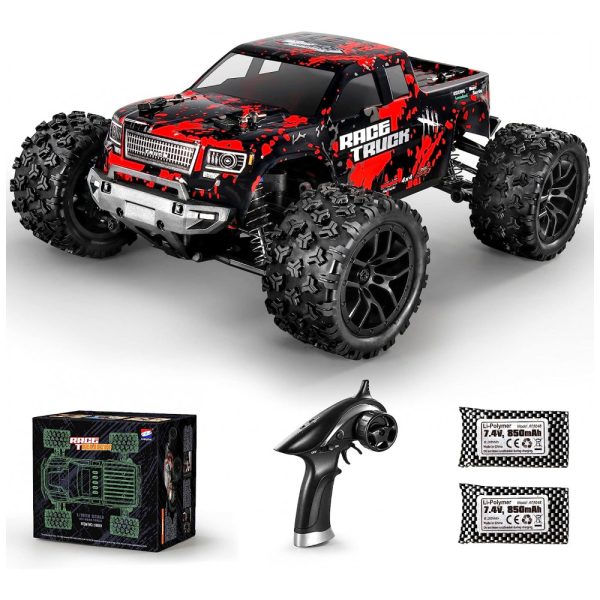 ectqnbhpghd70b_0 jpg - HAIBOXING Carrinho de Controle Remoto Off Road até 36 km por hora, Tração 4 x 4, Idade Recomendada 14, HBX JJ7, Vermelho