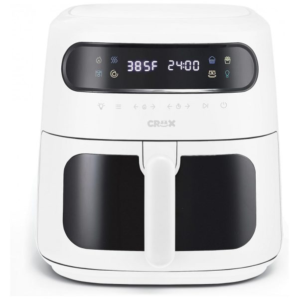 ectqngxk5f3c0b_0 jpg - Fritadeira Elétrica Air Fryer 8L com Tecnologia TurboCrisp, Controle de Temperatura e Desligamento Automático, 110V 1750W, CRUX, Branca