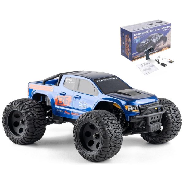 ectqnlf7ybjc0b_0 jpg - Carrinho de Controle Remoto Off Road com Bateria de 900mAH, BEEZRC 4X4 FMT24 RTR, Azul