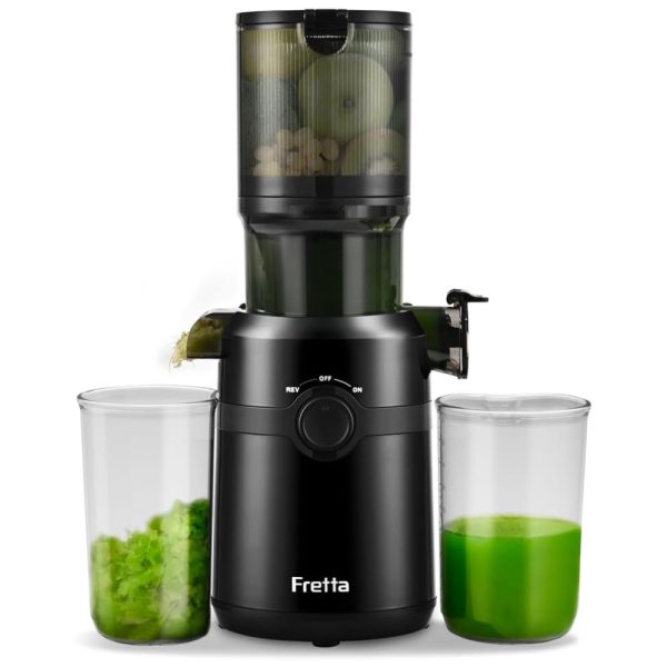 ectqpq5kpykc0b_0 jpg - Centrifuga de Frutas com Calha de Alimentação Grande de 10 cm, Fácil Limpeza e Auto Alimentação, 110V 200W, Fretta, Preta