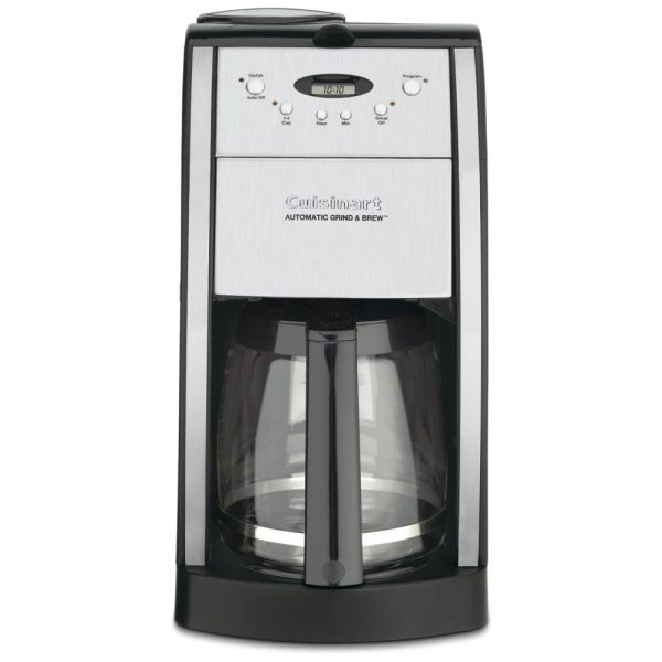 ectqq54ptv000b_0 jpg - Cafeteira Elétrica Programável P1 Programável Com Moagem e Fermentação 12 Xícaras, CUISINART DGB 550BK, Prateado