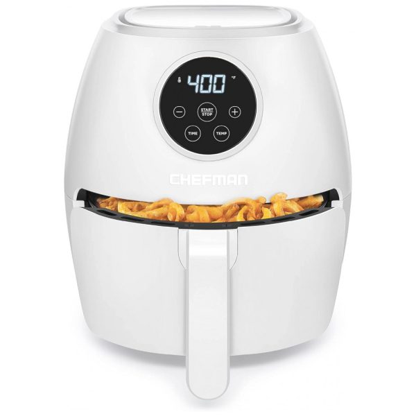 ectqq5hw1w890b_0-1 jpg - Fritadeira Elétrica AirFryer 3.7L com Painel Digital e Desligamento Automático, 110V, CHEFMAN, Branca