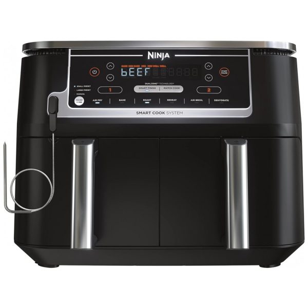 ectqqch3q51b0b_0 jpg - Fritadeira Elétrica AirFryer 10L de Capacidade com Temperatura Ajustável e Temporizador, 1690W, 110V, NINJA DZ550, Preto