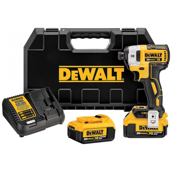 ectqqhwlr3810b_0 jpg - Kit Chave de Impacto com 3 Velocidades, 2 Baterias 20V, Carregador e Maleta de Transporte, DEWALT DCF887M2, Amarelo