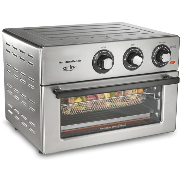 ectqqj4m3cv70b_0 jpg - Forno Elétrico de Bancada com Controle de Temperatura e Temporizador, 1800W, Aço Inoxidável, 110v, HAMILTON BEACH 31225, Prateado