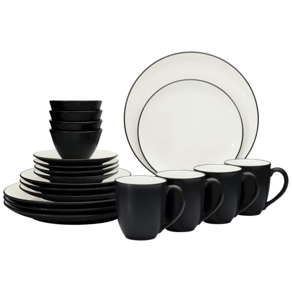 ectqqtox0bc00b_0 jpg - Aparelho de Jantar, Elegância e Sofisticação Para Sua Mesa com 20 Peças, Formato Redondo e Material de Cerâmica, Noritake, Preto