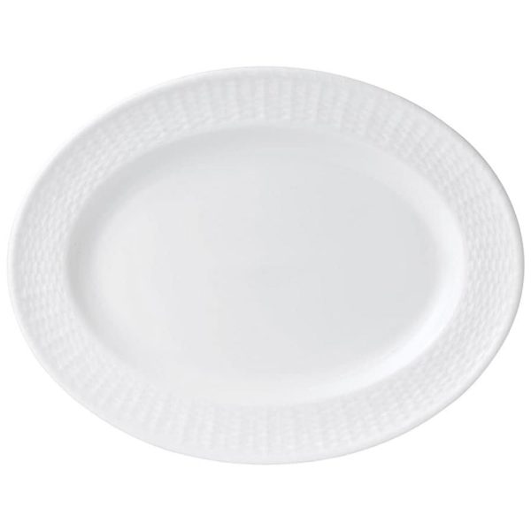 ectqqu9pgjk00b_0 jpg - Prato Oval de Porcelana com Borda Detalhada, Ideal para Servir, Wedgwood, Branco