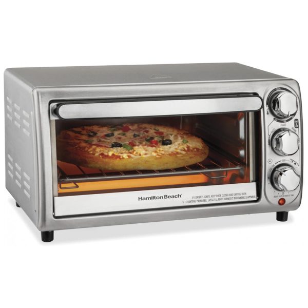 ectqr1d8t3x60b_0-1 jpg - Forno Elétrico de Bancada com Controle de Temperatura e Temporizador, Aço Inoxidável, 110v, HAMILTON BEACH 31143, Prateado