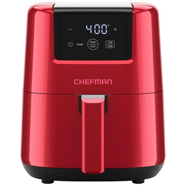 ectqrqd5knvc0b_0 jpg - Mini Air Fryer 1,8L com Temporizador Digital, Lembrete de Agitação, Cesto Antiaderente e Lavável na Máquina de Lavar Louças, 110V 900W, Chefman, Vermelha