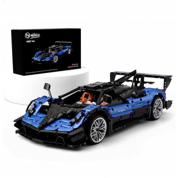 ectqrxjjnptb0b_0 jpg - Kit de Construção Carro Esportivo Pagemi ZR com 2289 Peças, Nifeliz, Preto e Azul