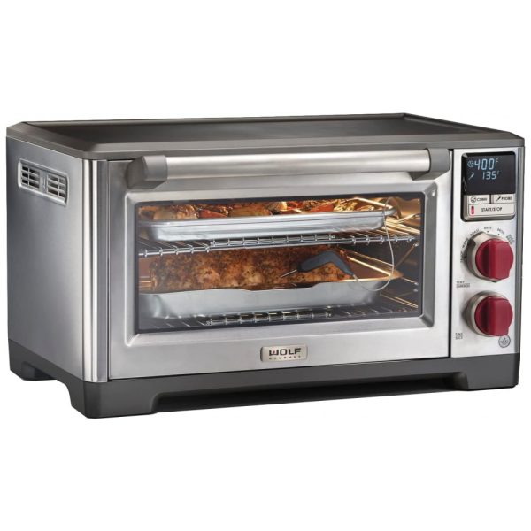 ectqsfrstmk70b_0 jpg - Forno Elétrico de Bancada Multifuncional, Aço Inoxidável, 1800W, 110v, WOLF GOURMET WGCO150S, Prateado