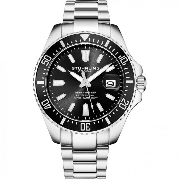 ectqt78kc3h70b_0 jpg - Relógio Masculino Pro Diver Watch Mergulho Coroa de Parafuso 100M Movimento de Quartzo, STUHRLING 3950A.1, Prateado