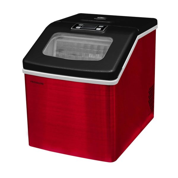 ectqt9lg8ny70b_0 jpg - Máquina de Gelo XL, Produz 18kg, Dia, Aço Inox, 110v, FRIGIDAIRE EFIC452 SSRED, Vermelho