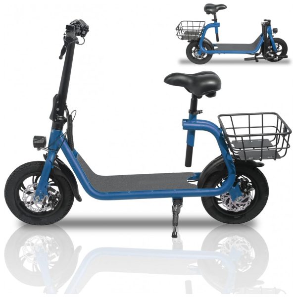 ectqv7h94yq90b_0 jpg - Patinete Elétrico com Assento para Adultos Alcance 20km e Peso 120kg, Beston Sports, Azul Escuro