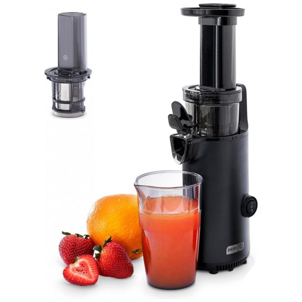 ectqvcbpmqj80b_0 jpg - Centrifuga de Frutas com Copo Medidor e Livro de Receitas, 110V 130W, DASH, Preto