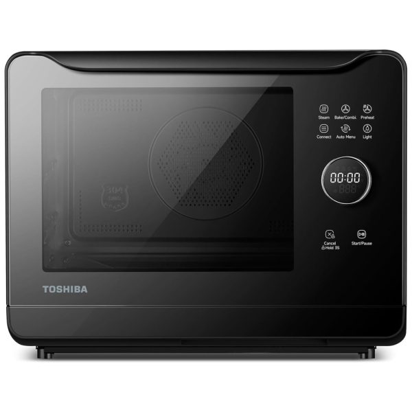 ectqvst3bl9d0b_0 jpg - Forno a Vapor Compacto 6 em 1 com Capacidade de 19L, 36 Menus Predefinidos e Limpeza a Vapor, 110V 1800W, TOSHIBA, Preto