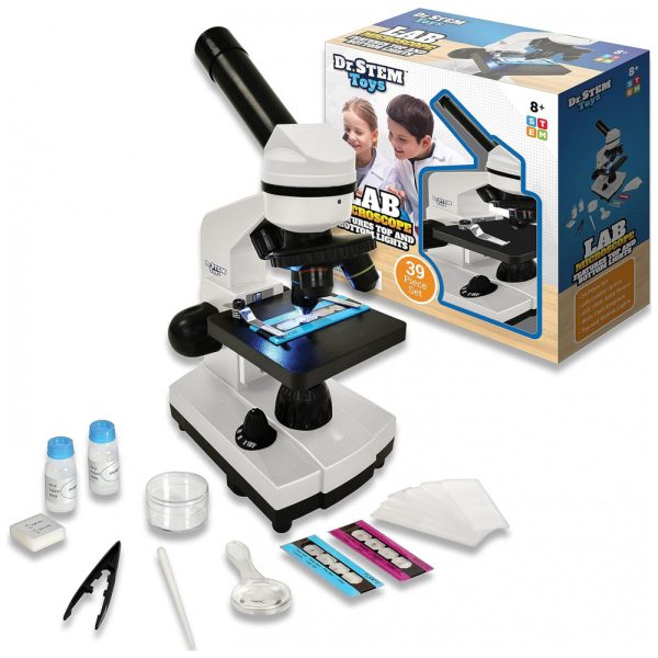 ectqw1h48dq70b_0 jpg - Ben Franklin Kit de Microscópio com Luzes e Lentes Ajustáveis de 39 Peças para Crianças