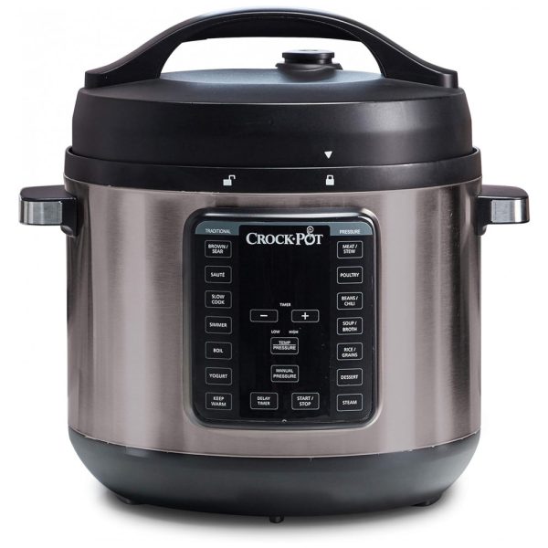 ectqw4zg8dr70b_0 jpg - Panela de Pressão Elétrica 8L em Aço Inoxidável com Pressão Manual, 110V 1500W, Crock Pot, Preto e Prata