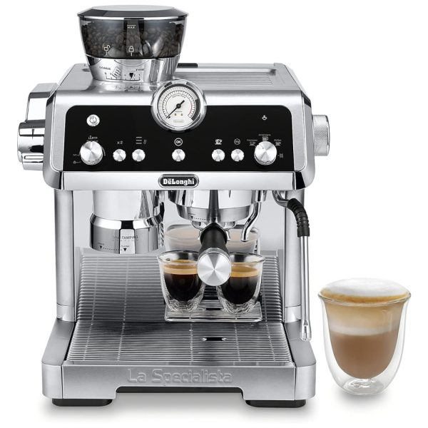 ectqxxsnb4390b_0 jpg - Máquina de Café Expresso em Aço Inoxidável com Capacidade de 1,3L e Moedor de Rebarbas Integrado, 110V 1450W, De Longhi Specialist Prestigio EC9355M, Prata