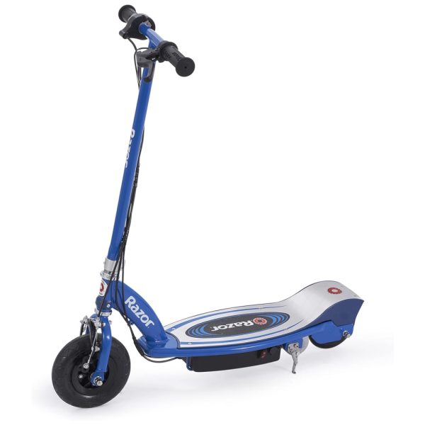 ectqyp6jxb200b_0 jpg - Patinete Elétrico Infantil com Velocidade até 16 km h, Freios e Pneus Pneumáticos para Crianças Acima de 8 Anos, 24V, Razor E100, Azul