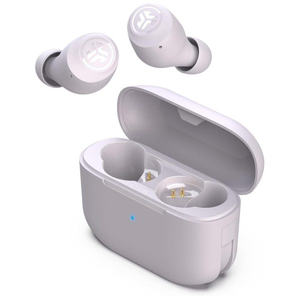 ectqz1t4glh90b_0 jpg - Fones de Ouvido Bluetooth com Estojo de Carregamento e Resistência ao Suor IPX4, JLab Go Air Pop, Branco