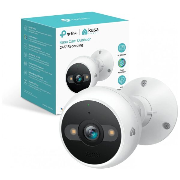 ectqz95brbs90b_0 jpg - Câmera de Segurança Externa com Fio 4 MP 2K IP65 e Sensor de Luz, Kasa Smart KC420WS, Branco