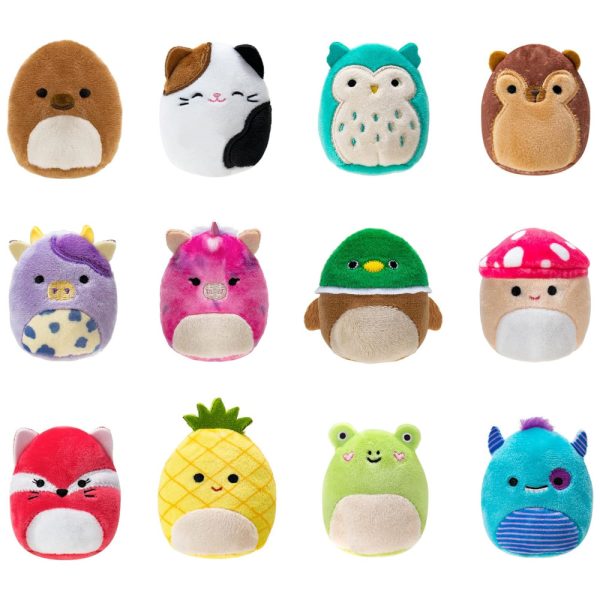 ectqztm25ln90b_0 jpg - Kit 12 Pelúcias Squishmallows de 5 cm para Crianças, Squishville SQM0400, Colorido