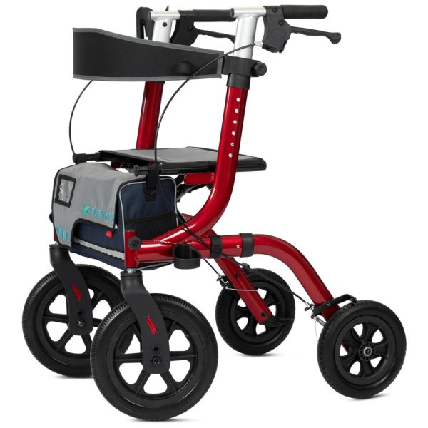 ectq1kxlt5xb0b_0 jpg - Andador All Terrain Rollator com Assento, Rodas Dianteiras de 30 cm Não Pneumáticas, Design Dobrável e Compacto, ELENKER, Vermelho