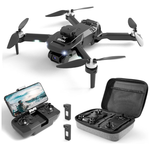 ectq2wxv3d4d0b_0 jpg - Drone 1080P HD para Adultos com Câmera, FPV Dobrável, Flips 3D, 2 Baterias, Controle Remoto, Altitude Hold e Estojo de Transporte, HYG, Preto