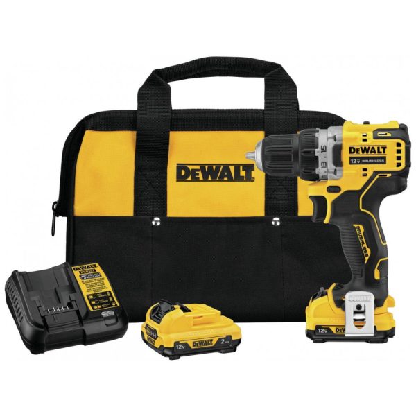 ectq3n58gvt70b_0-2 jpg - Kit Furadeira sem Fio XTREME 12V MAX, DEWALT DCD701F2, Amarelo