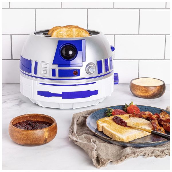 ectq4phmhfn80b_0 jpg - Torradeira 2 Fatias com Tema Star Wars Artoo, Acende Luz e Faz Sons, 110V 900W, Uncanny Brands, Prata e Azul