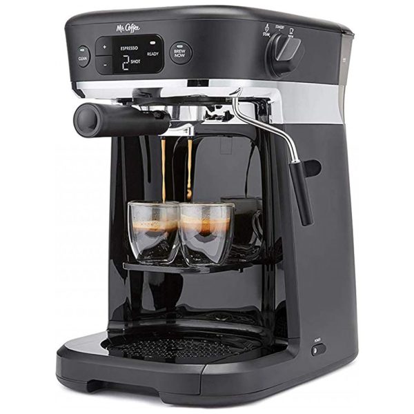 ectq5gsz7gr70b_0 jpg - Máquina de Café Expresso até 10 Xícaras Mr. Coffee 15 Bar com Espumador de Leite, 110V Preta