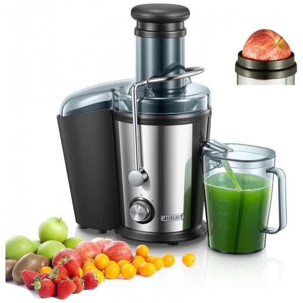 ectq615gvn4b0b_0 jpg - Centrífuga de Frutas 1,1L com Escova, 2 Velocidades e Anti Gotejamento, 110V 800W, Juilist, Prata