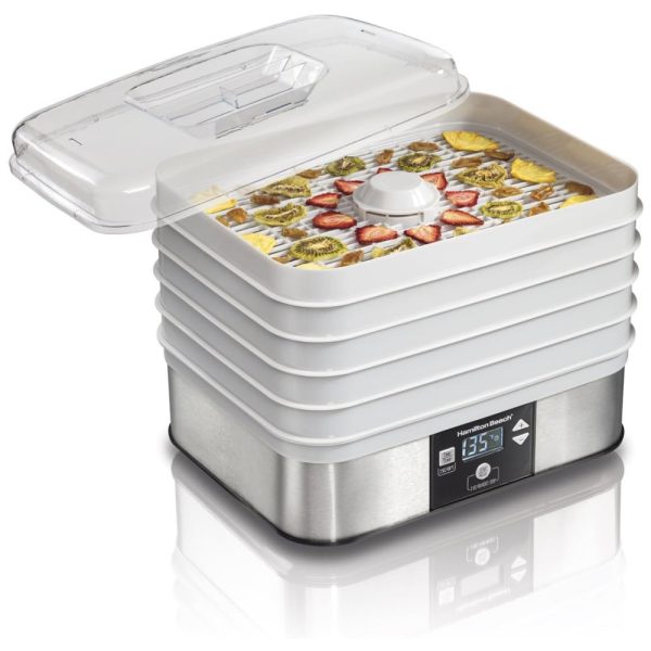 ectq62n8gc210b_0 jpg - Desidratador de Alimentos 5Tray 500W, HAMILTON BEACH 32100A, Branco