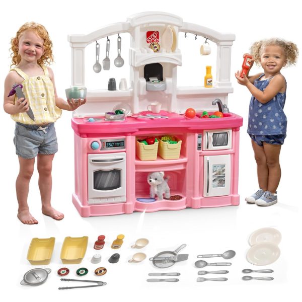 ectq6966vlb70b_0 jpg - Cozinha Infantil Para Ambientes Internos e Externos, Com Luzes e Sons Interativos, Inclui 25 Acessórios de Brinquedo Para Crianças a Partir de 2 Anos, Step2, Rosa