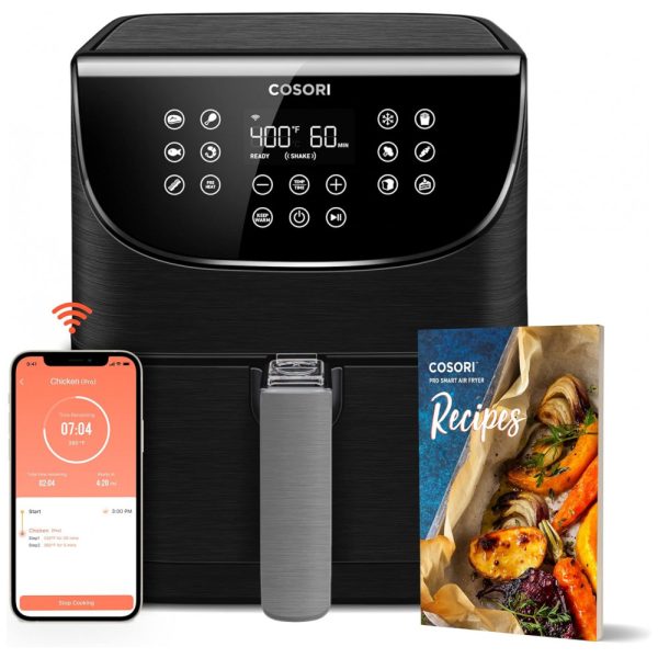 ectq6p148ypb0b_0 jpg - AirFryer 11 em 1 com 5.5 Litros de Capacidade e Controle por APP e Painel Digital COSORI, 110V 1700W, Preto