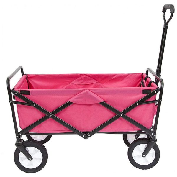 ectq82bhhw470b_0 jpg - Carrinho Dobrável para Camping e Jardim, Capacidade 70kg, MAC SPORTS, Rosa