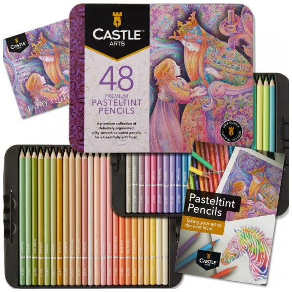 ectq89rs1w690b_0-1 jpg - Kit Lápis de Cor Profissional com Estojo 48 peças, Castle Art Supplies