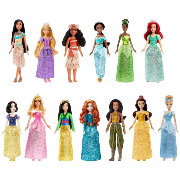 ectq8pgkbb2b0b_0 jpg - Conjunto de 13 Bonecas da Moda Princesa da Disney com Roupas e Acessórios Brilhantes, Inspirado nos Filmes da Mattel Disney, Mattel