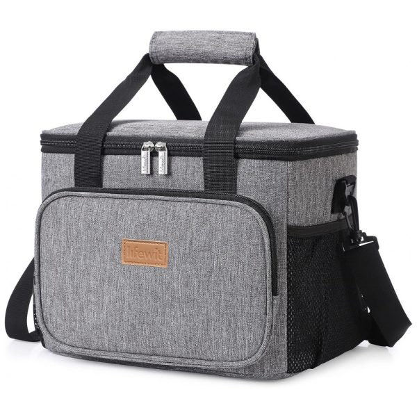 ectq9zskg8870b_0 jpg - Bolsa Térmica Portátil 15L, Mantém Quente, Frio Por até 5H, LIFEWIT, Cinza