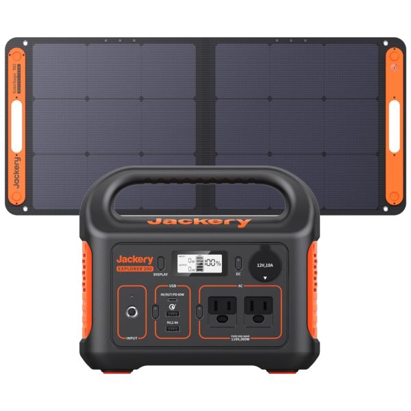 ectqbljgdwmb0b_0 jpg - Gerador de Energia Solar Portátil Explorer 300 com e Bateria de Lítio de 293Wh e Painel Solar de 100W, 110V, Jackery, Preto e Laranja