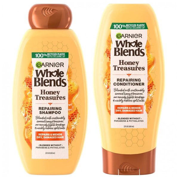 ectqblp6xcp70b_0-1 jpg - Whole Blends Shampoo e Condicionador 660 ml para Reparação Total sem Parabenos, GARNIER 603084562091, Amarelo