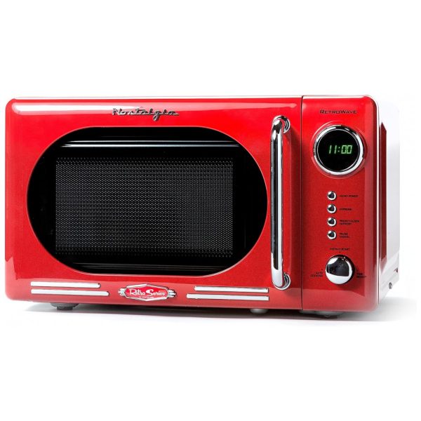 ectqdgt5y3s90b_0 jpg - Micro ondas Retro de Bancada 19 Litros Multifuncional, 700W, 110v, NOSTALGIA NRMO7RD, Vermelho